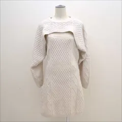 H&M / エイチアンドエム ◆クロップドニット&キャミワンピ/ケーブルニット/ベージュ/サイズUS：L  レディースファッション