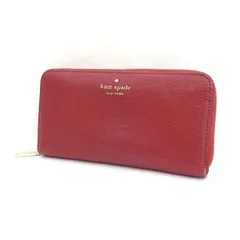kate spade / ケイトスペード ◆ラウンドファスナー長財布/レザー/レッド  WLR00392 【財布/サイフ/ウォレット/wallet/コイン】 レディースファッション