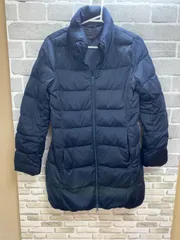 A【A24-62】◇ユニクロ　　Mサイズ　　ダウンコート　ネイビー