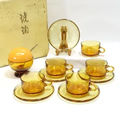 カメイガラス ■【洋食器】カメイガラス/シュガーポット カップ＆ソーサー（5客） すまい 雑貨 ギフト ギフト【未使用】 