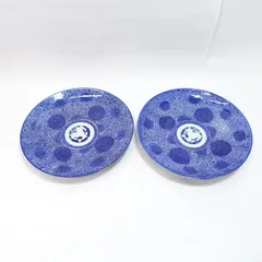 有田焼 ■【和食器】有田焼/染付 松竹梅 大皿(2枚組) 雑貨 アンティーク 古伊万里 ギフト