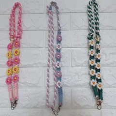 ショルダー　ストラップ　スマホ　フラワー　お花　キーホルダー　ハンドストラップ　スマホショルダー