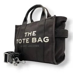 マークジェイコブス MARC JACOBS THE TOTE BAG ザ トートバッグ ミニ 2WAY ショルダーバッグ ハンドバッグ キャンバス ブラック 黒 斜め掛け可 クロスボディ カジュアル デイリー ロゴ 軽量 コンパクト レディース 鞄 U10