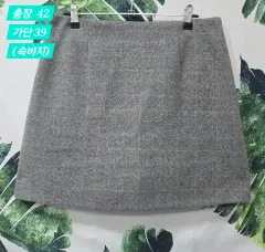 CHECK ウール ミニ スカート L