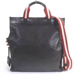 美品□BALLY バリー TOLEN GYHI 一部ストライプ レザー 2WAY 大型トートバッグ ショルダーバッグ ブラウン 保存袋付き スイス製 メンズ