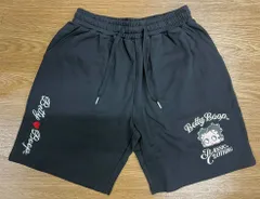 18.BettyBoop/ベティーブープ/刺繍ハーフパンツ/ブラック/Lサイズ/サンプル品/新品未使用のサムネイル
