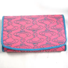 Vivienne Westwood / ヴィヴィアンウエストウッド ■ウォーターオーブ ステッチ 5連キーケース ピンク キャンバス 【KEY/キー/鍵】 ブランド