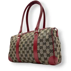 グッチ GUCCI GGキャンバス ミニボストン ハンドバッグ トートバッグ 肩掛け レザー グレー ブラック 赤 ロック金具 カジュアル クラシック レディース 鞄 カバン ファスナートップ社外品 s61