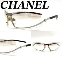 美品 シャネル サングラス 06926 45002 ココマーク ロゴ 銀 ケース