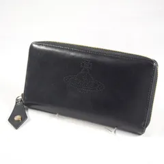 Vivienne Westwood / ヴィヴィアンウエストウッド ■パンチングオーブ ラウンドファスナー長財布 レザー 黒 【財布/サイフ/ウォレット/wallet/コイン】 ブランド