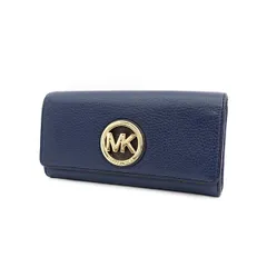 MICHAEL KORS / マイケルコース ◆二つ折り長財布/レザー/ロゴ/ネイビー 35F0GFTE1L 【財布/サイフ/ウォレット/wallet/コイン】 レディースファッション