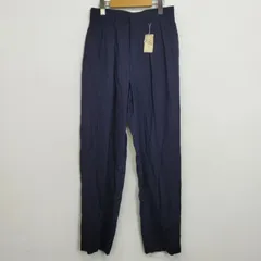 MEN'S BIGI メンズビギ リネン 麻 2タック パンツ タグ付き シンプル ネイビー系 サイズ 3 B229のサムネイル