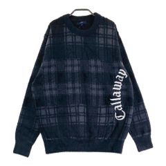 美品！Callaway ロゴ刺繍　ジャカードヘアリーセーター　ブラック　M 美品！Callaway ロゴ刺繍 ジャカードヘアリーセーター ブラック M