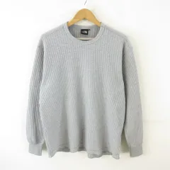 ザノースフェイス THE NORTH FACE カットソー Tシャツ ロンT 長袖 ワッフル グレー XL *T626