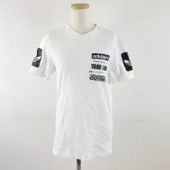 アディダスオリジナルス adidas originals プリントTシャツ 丸首 半袖 白 M *A502
