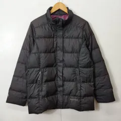 Montbell モンベル トラベル ダウンパーカ ジャケット 防寒 軽量 アウター アウトドア ロゴ 刺繍 ブラック系 M B254