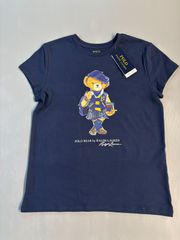 新作◇ラルフローレン ポロベアガールズ半袖Tシャツ ネイビー 5/115 