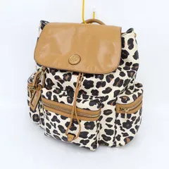 TORY BURCH / トリーバーチ ■リュック バッグ レザー ベージュ ブラウン ゴールド 【バッグ/バック/BAG/鞄/カバン】 ブランド【中古】 