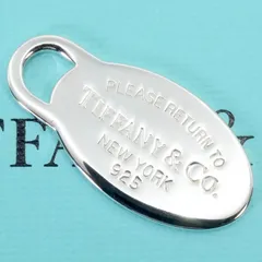 極美品ティファニーリターントゥミニオーバルタグ ネックレストップ/25-2569