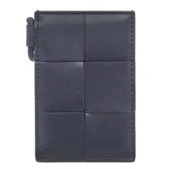 ボッテガヴェネタ BOTTEGA VENETA パスケース カセット バッジホルダー レザー ネイビー IDカードケース  定期入れ  【箱】【中古】