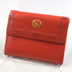 Vivienne Westwood / ヴィヴィアンウエストウッド ■エナメル)オーブ 三つ折り財布 レザー レッド 【カード/パス/定期/Suica/スイカ/ICOCA/イコカ/保険証】 ブランド