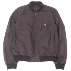 美品□PRADA プラダ トライアングルロゴ 三角プレート リバーシブル ラムレザー ボンバージャケット バーガンディ 44 イタリア製 正規品 メンズのサムネイル