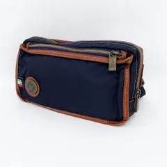 Orobianco / オロビアンコ ■ボディバッグ ネイビー ブラウン ナイロン レザー  ブランド