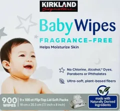 【900枚入】カークランドシグネチャー 大判厚手 おしりふき  (100 x 9個) 赤ちゃん用 ベビーワイプ Baby Wipes ふた付 出産祝 衛生用品 ウェットティッシュ 介護 ペット コストコのサムネイル