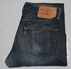 送料無料! USED Levis リーバイス 501 デニム ダーク色 BLUE トルコ製 W31　L-25