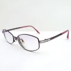 Christian Dior / クリスチャンディオール ■度入りメガネ レディース ピンク ラインストーン ケース付き チタン CD-7684J 【サングラス/メガネ/眼鏡】 ブランド【中古】 
