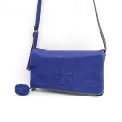 TORY BURCH / トリーバーチ ■ショルダーバッグ ロゴ レザー ブルー 【バッグ/バック/BAG/鞄/カバン】 ブランド【中古】 
