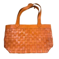 B095 zucchero filato（ズッケロフィラート）カウレザーメッシュトートバッグ ヌメ革 経年変化