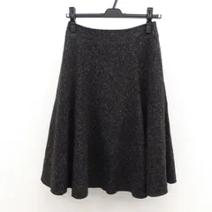 LANVIN en Bleu / ランバン オン ブルー ◆フレアスカート/ブラック/サイズ36 2805584 【レディース/ガールズ/LADY/女性/婦人】 レディースファッション【中古】 