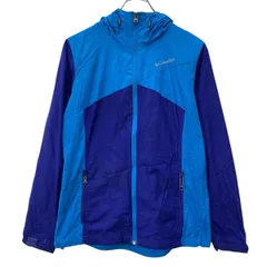 Colombia ジャケット S ブルー コロンビア ジップアップ ワンポイント刺繍 スポーティー アウトドア 薄手ジャケット 春物 a802-5272