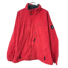 NAUTICA マウンテンパーカー XL レッド ノーティカ ジップアップ スナップボタン フーディー アウトドア アウター 秋冬物 a802-5324