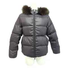 (ラスト1点) DUVETICA デュベティカ ADHARA･ファーフード ダウンジャケット/1525-499-0031/40/パープル/ジップアップ【秋冬】【♀】【B】【レディース】★■601922【中古】