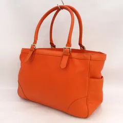 RALPH LAUREN / ラルフローレン ■モミ革 トートバッグ セミショルダー オレンジ マルチカラー 【バッグ/バック/BAG/鞄/カバン】 ブランド【中古】 