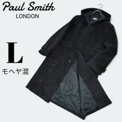 ☆良品☆ Paul Smirh ポールスミス モヘヤ混 フード付 ロングコートのサムネイル