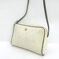 Christian Dior / クリスチャンディオール ■ハニカム　ショルダーバッグ　ポーチ　PVC　 ホワイト　ライトグレー 【バッグ/バック/BAG/鞄/カバン】 ブランド【中古】 