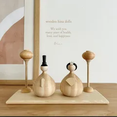 2026年度分 即納 kaho decor( lemi toys)-wooden hina dolls/木製雛人形 コンパクト ひな祭り 初節句 ナチュラル インテリア 卓上