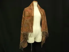 ■新品■未使用■ ETRO エトロ ウール100% ペイズリー柄 ストール ショール レディース ブラウン系 FN9193
