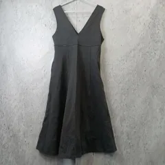 UNIQLO ユニクロ レディースM グレー Vネック ノースリーブ ワンピース 袖なし〇◇