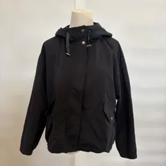 【U-13】GU マウンテンパーカー　レディース　Mサイズ　ブラック　黒色　ジッパー　ボタン　フード付きパーカー