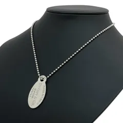 【中古】Tiffany&co | ティファニー リターン トゥ オーバル タグ プレート ボールチェーン ペンダント ネックレス シルバー【尾張小牧店】