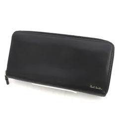 Paul Smith / ポールスミス ■ラウンドファスナー　長財布　ブラック　レザー　マルチカラー 【財布/サイフ/ウォレット/wallet/コイン】 ブランド【中古】 