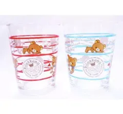 【中古】グラス(キャラクター) リラックマ ペアグラス(青＆赤) 「ビバ!リラッくじ Part25」 ペアグラス賞