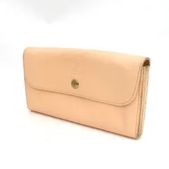 IL BISONTE / イルビゾンテ ■長財布　カード　レザー　ピンクベージュ 54192 【財布/サイフ/ウォレット/wallet/コイン】 ブランド【中古】 