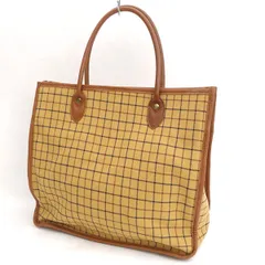 TOPKAPI / トプカピ ◆トートバッグ/チェック柄/キャンバス/ブラウン 【バッグ/バック/BAG/鞄/カバン】 レディースファッション【中古】 