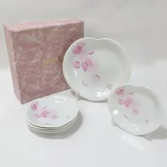 ＹＵＭＩ　ＫＡＴＳＵＲＡ ◆【洋食器】桂由美/ハートプレートセット（大 小5） KY-6043-06 すまい 雑貨 ギフト ギフト【未使用】 