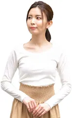 aspersio アスペルシオ フライス Tシャツ レディース ロングt ロンt ロングシャツ ティーシャツ ロングティーシャツ (# ホワイト,  3L)